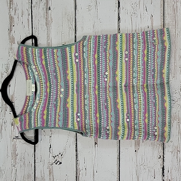 Susan Bristol Sweaters - VTG 2000 Susan Bristol Crocheted Sleeveless Top